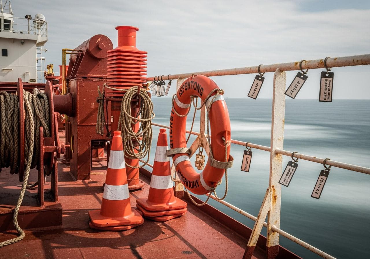 Safety equipment aboard a commercial vessel